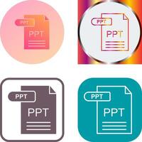 ppt icono diseño vector