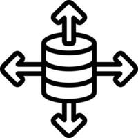 almacenamiento datos icono símbolo imagen para base de datos ilustración vector