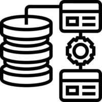 almacenamiento datos icono símbolo imagen para base de datos ilustración vector