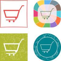 Unique Empty Cart Icon Design vector