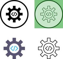 Unique Code Optimization Icon Design vector