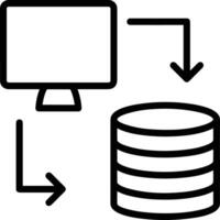 almacenamiento datos icono símbolo imagen para base de datos ilustración vector