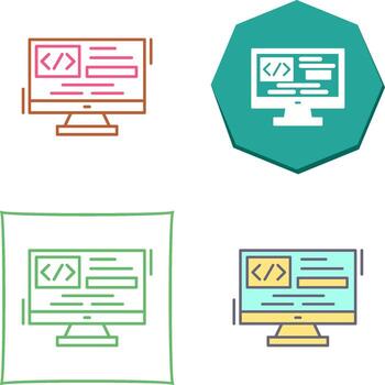 diseño de icono de codificación vector