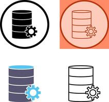 Unique Database Management Icon Design vector