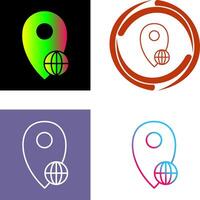 Global Locations Icon Design vector