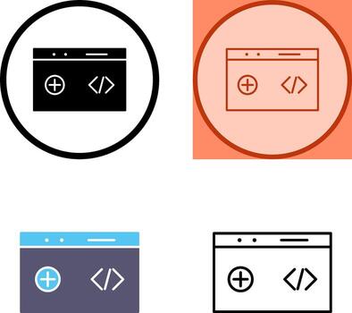 Unique Clean Code Icon Design vector