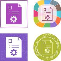 único contenido administración icono diseño vector