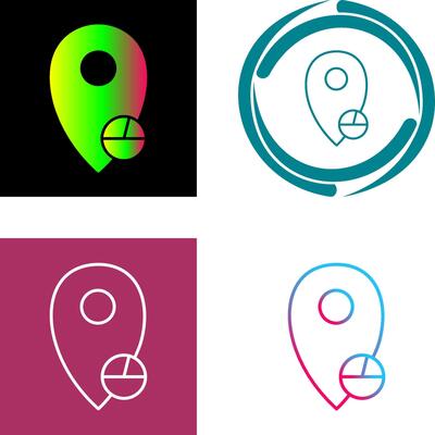 Location Statistics Icon Design