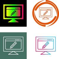 editar página web icono diseño vector