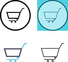 Unique Empty Cart Icon Design vector