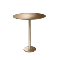 A Small Round Brown Table on a Transparent Background png
