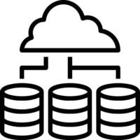 Storage data icon symbol image for database illustration vector