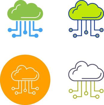 Cloud Computing Icon Design vector