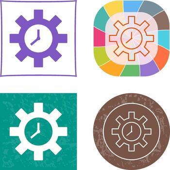 Unique Time Optimization Icon Design vector