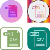 CSV Icon Design vector