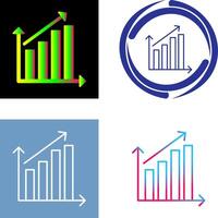 Rising Statistics Icon Design vector