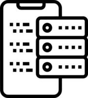 almacenamiento datos icono símbolo imagen para base de datos ilustración vector