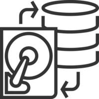 Storage data icon symbol image for database illustration vector