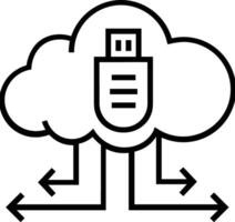 almacenamiento datos icono símbolo imagen para base de datos ilustración vector