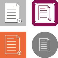 Unique Add File Icon Design vector