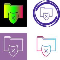 Vulnerable Folder Icon Design vector