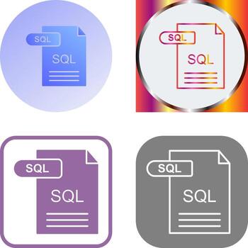 SQL Icon Design vector