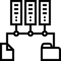 almacenamiento datos icono símbolo imagen vector