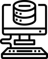 almacenamiento datos icono símbolo imagen vector