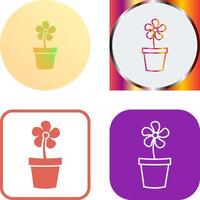 Flower Pot Icon Design vector