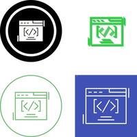 Web Coding Icon Design vector