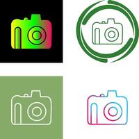 Unique DSLR Camera Icon Design vector