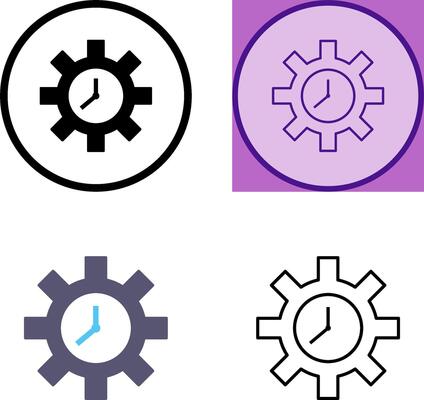 Unique Time Optimization Icon Design