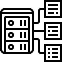 almacenamiento datos icono símbolo imagen vector