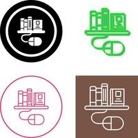 Digital Library Icon Design vector