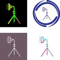 Unique Light Stand Icon Design vector