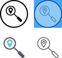 Unique Tracking Services Icon Design vector