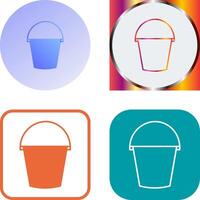 Water Bucket Icon Design vector