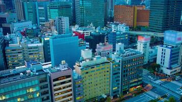 A timelapse of street at the urban city in Tokyo high angle wide shot panning video