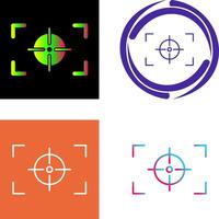 Unique Focus Horizontal Icon Design vector