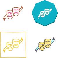 Theater Masks Icon Design vector