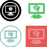 Online Course Icon Design vector