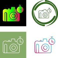 Unique Timer on Camera Icon Design vector