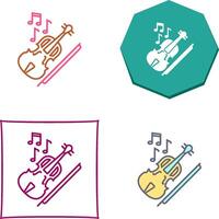 violín icono diseño vector