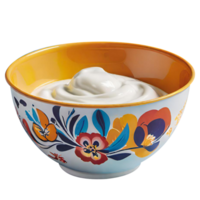 Sour cream in bowl and mayonnaise yogurt png