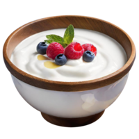 Delicious berry yoghurt with fresh berries png