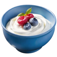 Delicious berry yoghurt with fresh berries png