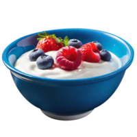 Delicious berry yoghurt with fresh berries png