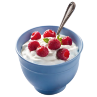 Delicious berry yoghurt with fresh berries png