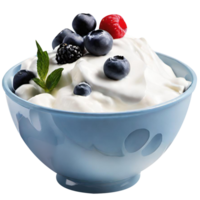 Delicious berry yoghurt with fresh berries png