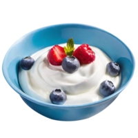 Delicious berry yoghurt with fresh berries png